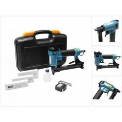 Güde KN 14 Agrafeuse à Air Comprimé IG 1/4" ( 40088 ) + 1800x Agrafes + Huile + Lunettes De Protection + Coffret